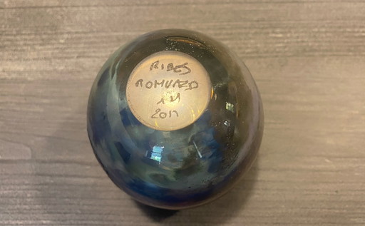 Flacon de parfum unique en verre soufflé à la bouche - Romuald Ribes (2011) - Signé