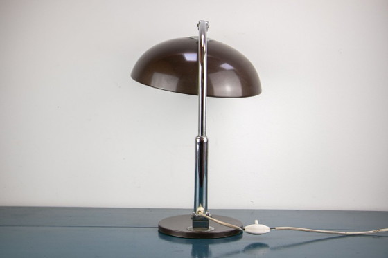 Hala Desk lamp model 144 by H. Busquet, brown metallic – Chrome (photo 10 of 10)