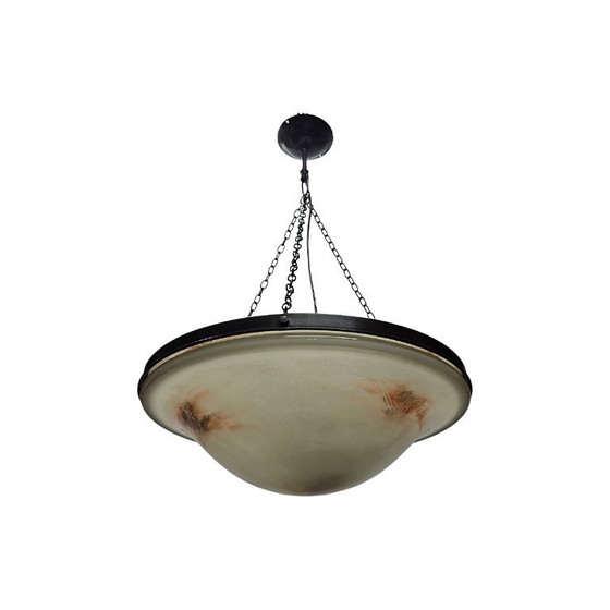 Image 1 of Suspension en verre à motif marbré, années 1950