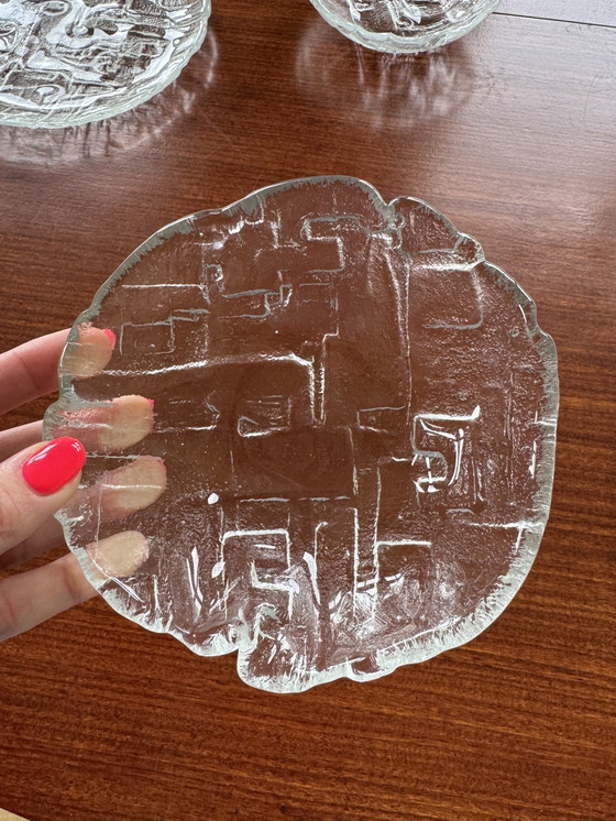 Image 1 of Vintage Sklo Union 'Mesto' set - brutalist Czech glass design by Václav Zajíc 1970s