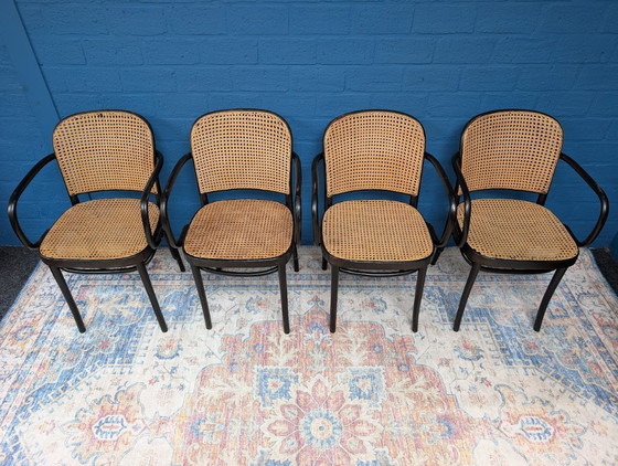 Image 1 of 4 chaises Prague 811 vintage, Josef Hoffmann, années 1960