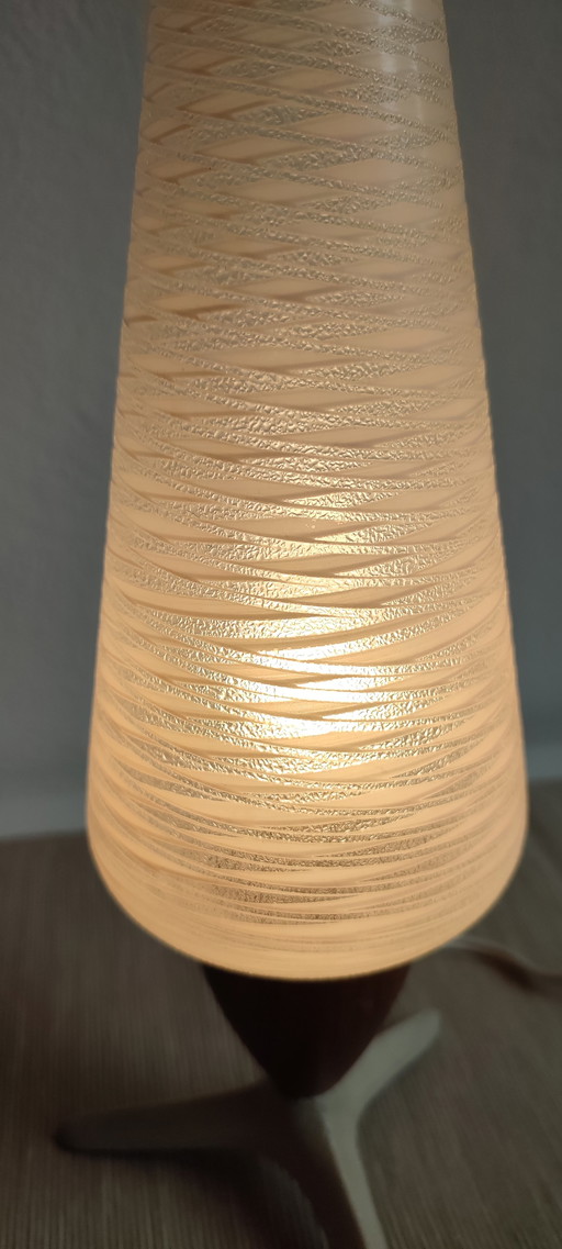 Herda Tischlampe Milchglas '50 Fifties Weiß
