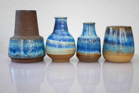 Image 1 of Mid-century modern art pottery vases by Michael Andersen, 1960s, set of 4
