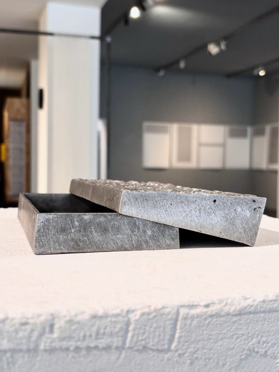 Portuguese Brutalist Metal Sliding Box – Fundo de Fomento e de Propaganda do Café, Decorative Objects (photo 4 of 6)