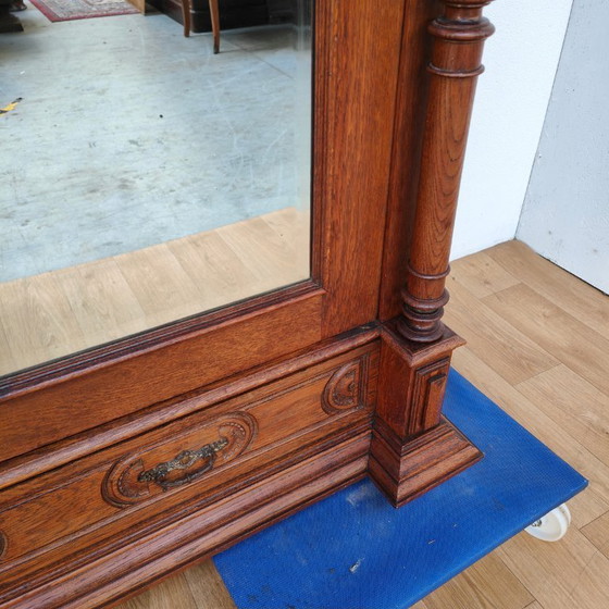 Image 1 of Antieke kledingkast garderobekast spiegelkast demontabel