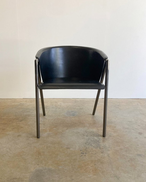 Image 1 of 4 sedie vintage in pelle Arrben Italy Georgia