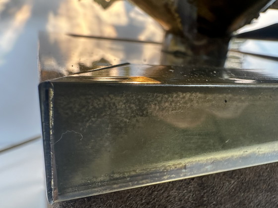 Image 1 of Vintage messing palm tafellamp - Maison Jansen