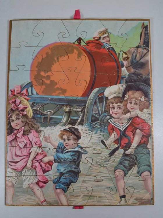 Antique Toy n.k Paris France Circa 1910 Box of 3 Puzzles – Decorative Objects, Wood (photo 8 of 13)