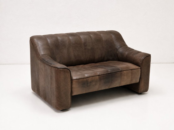 Canapé deux places DS 44 en cuir marron Buffalo de De Sede – Canapés 2 places, Leather (photo 3 of 15)