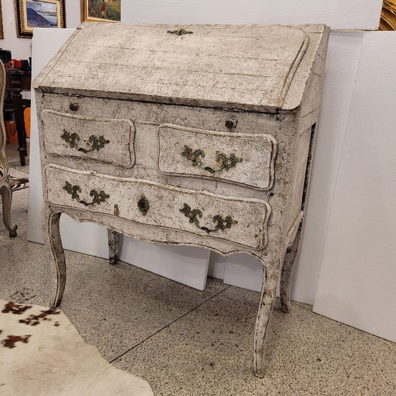 Image 1 of Provencal bureau/chest of drawers, Louis XV style, 19th century - France