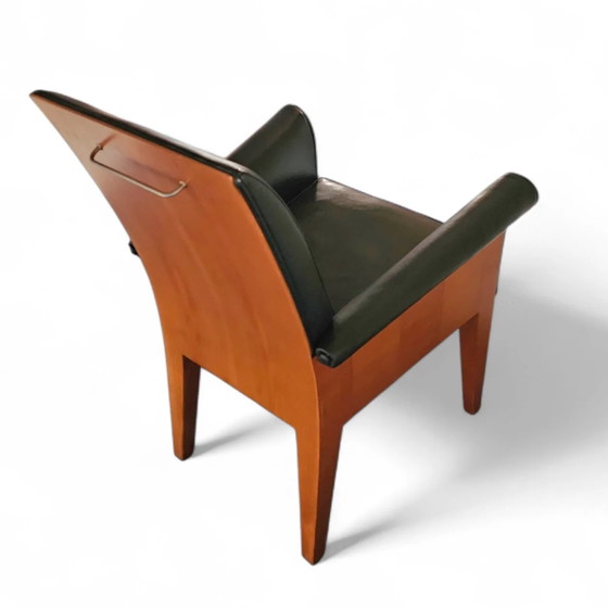 PARAMOUNT CHAIR BY PHILIPPE STARCK / black leather for Driade / 1989 – Adjustable recliner chair (photo 7 of 15)