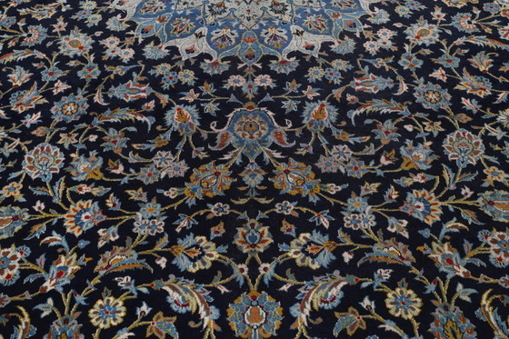 Image 1 of Alfombra persa Kashan, firmada, 4,20 x 3,10 cm, alfombra oriental, fina, nº 24625