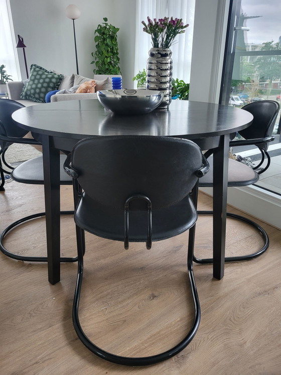 Image 1 of Set van 4 Effezeta Italy eettafel stoelen, jaren 80