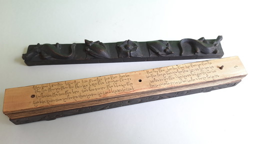 1 manoscritto Lontar, Bali, intaglio su legno, metà del XX secolo