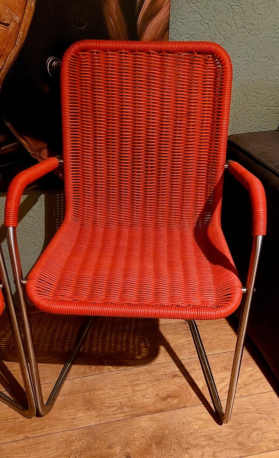 Image 1 of 2 sedie Tecta speciali, rosse invece che nere, molto belle