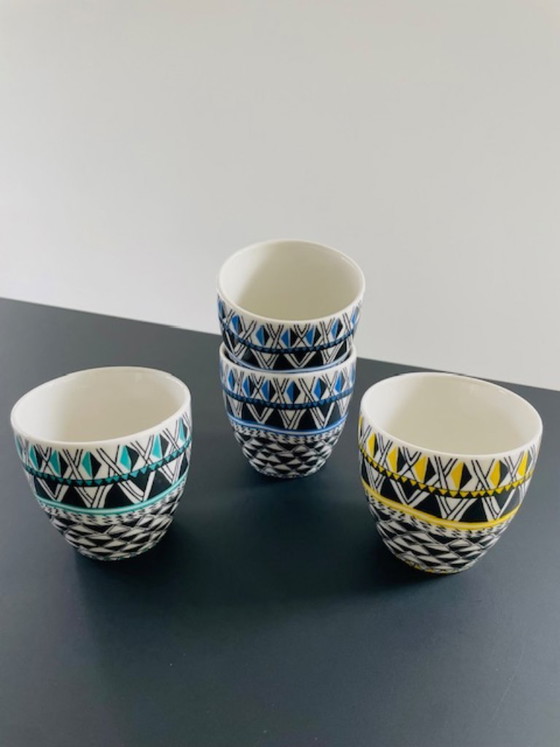 Image 1 of Set di 4 tazze di design finlandese con grafica