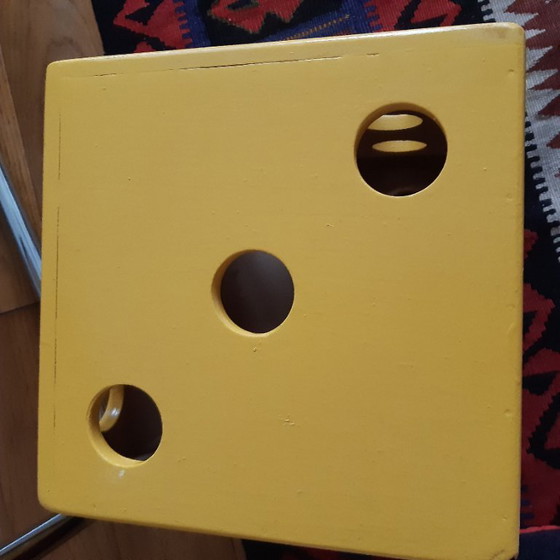 Image 1 of Lampada a dadi in legno vintage, fatta a mano, pezzo unico, anni '60