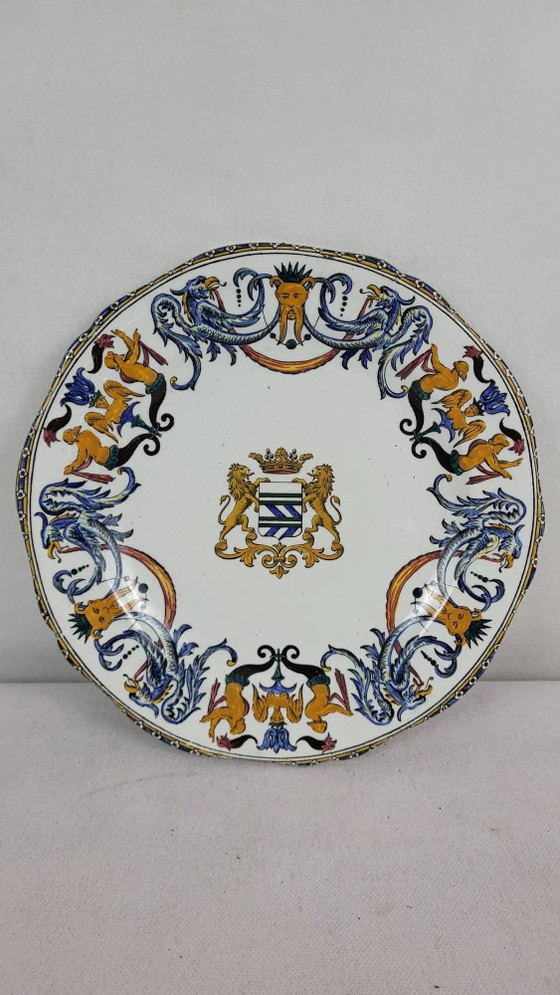 19th century Gien earthenware plate – Crockery, Chrome (photo 2 of 7)
