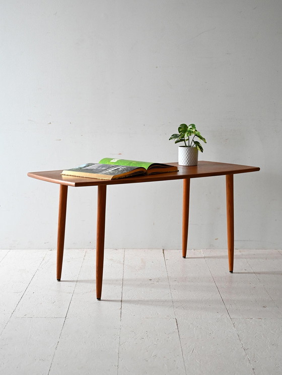 Image 1 of Vintage Scandinavische Teakhouten Salontafel