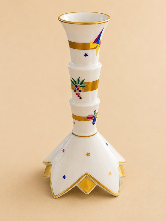Image 1 of Rosenthal Classic Rose Porcelain Candlestick & Covered Box Set  Germany