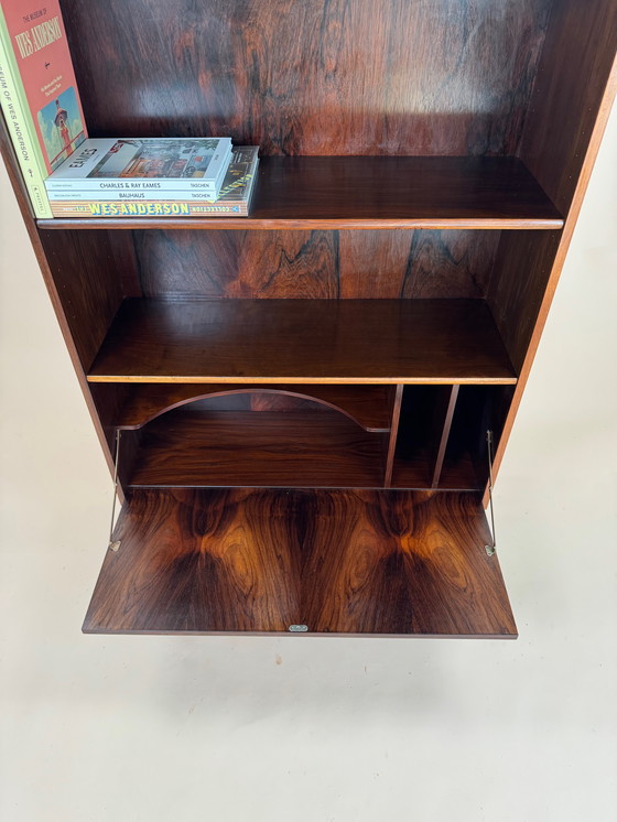 Image 1 of Libreria in palissandro Børgedam Denmark - Elegante contenitore con barra a ribalta
