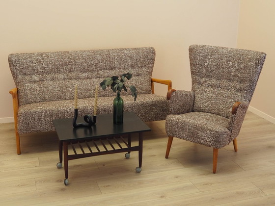 Image 1 of Beuken bank, Deens design, jaren 60, fabrikant: Fritz Hansen