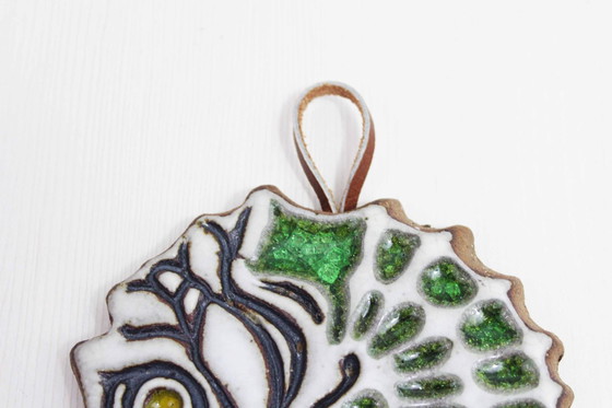 Image 1 of Glazed terracotta seahorse by Victoria Littlejohn 1970