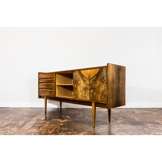 Image 1 of Mid-century walnut sideboard, Poland 1960s