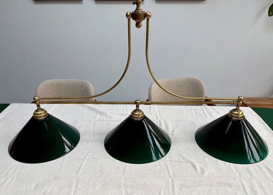 Image 1 of Vintage green Art Deco dining table lamp