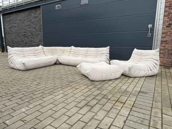 Image 1 of Ligne Roset Togo 2x 2-seater and 1x 3-seater in Beige Corduroy