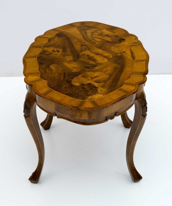 Image 1 of Baroque Style 20th Century Italian Walnut Coffee Table