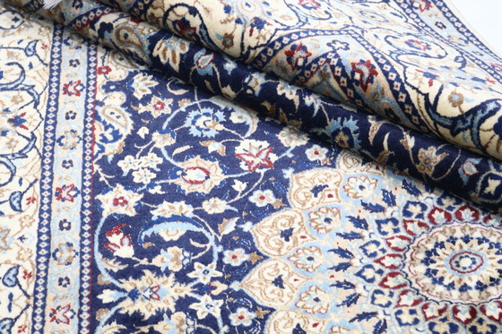 Image 1 of Alfombra persa original anudada a mano Nain 9 LA Fine con seda 190 x 128 cm Top condition