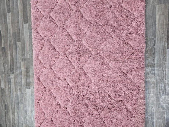 Image 1 of Handgemaakt roze Marokkaans tapijt 200 cm x 300 cm