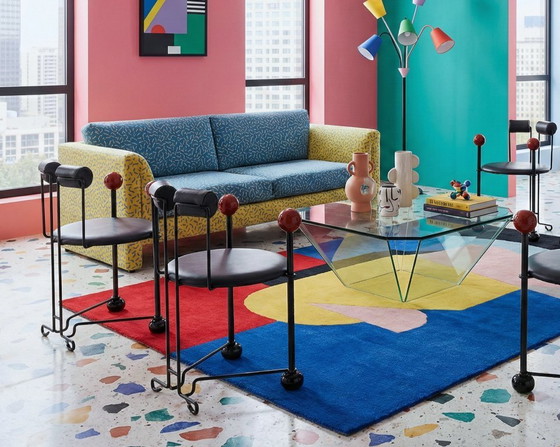 Image 1 of Authentische postmoderne Stühle aus der Memphis-Ära der 1980er Jahre, 4er-Set