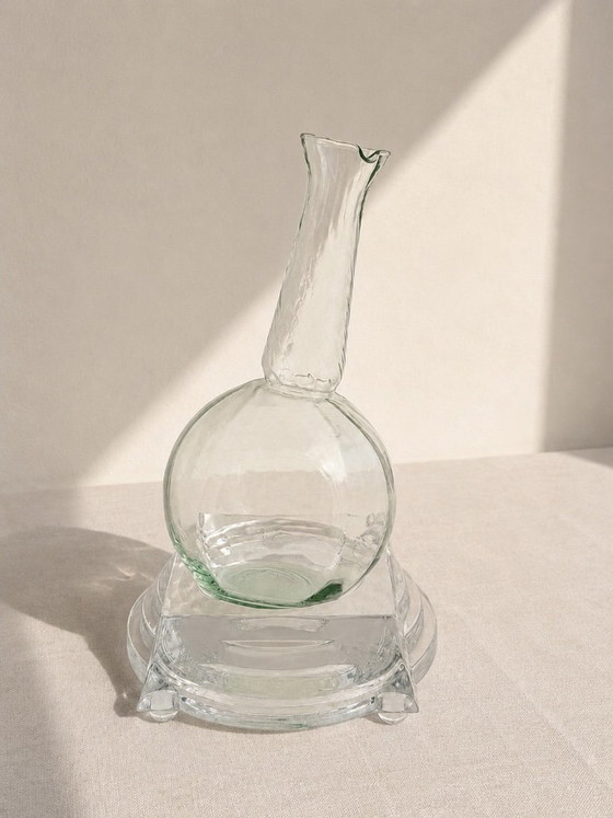 Image 1 of Bořek Šípek DSM handgeblazen kristallen karaf met glazen koeler – postmodern design