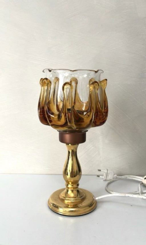 Vintage Oberglas glass lamp, Austria, 1970s