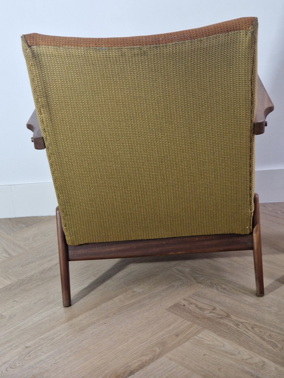 Teak Armchair, 60s-70s – Textile, Wood (photo 4 of 8)