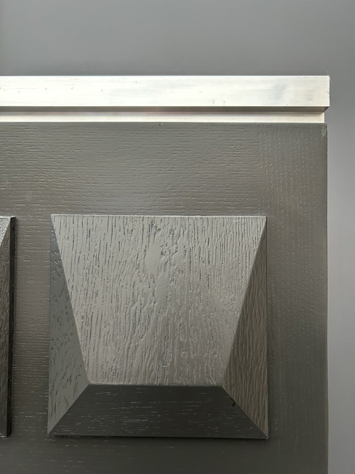 Brutalistischer Barschrank aus Holz – 1970er Jahre