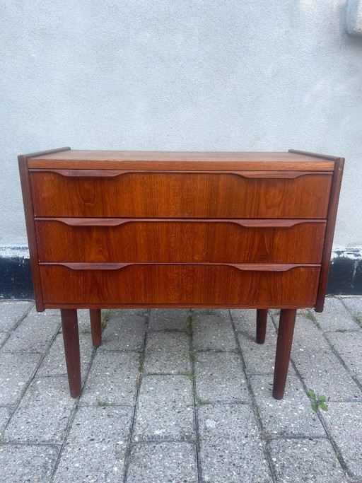 Deense teakhouten ladekast in mid-century modern stijl, jaren 60