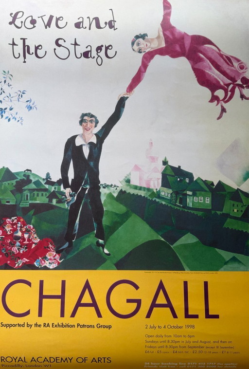 Marc Chagall, Paseo, 1917-18, Copyright Adagp, París y Dacs, Londres 2023, Impreso en el Reino Unido