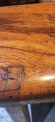 Image 1 of Vintage jaren 70 Brutalist coffee table salontafel uit Acacia hout