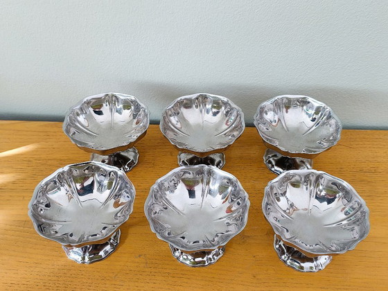 Image 1 of Juego de 6 vasos para helado de acero inoxidable