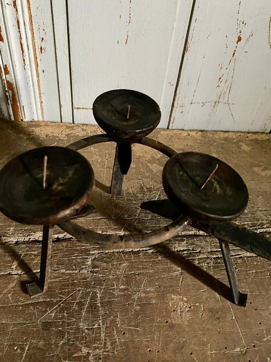 Old popular candelabrum – Candle holders, Iron (photo 2 of 7)