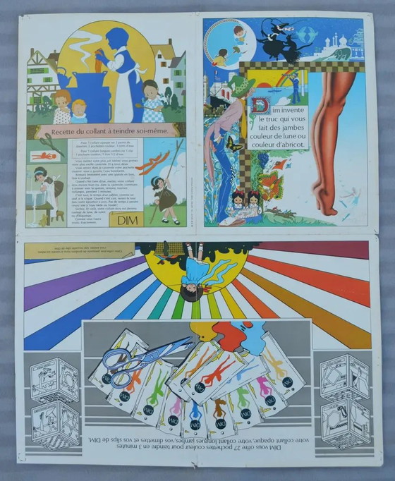 Jaren 70 Bob Lawrie voor Dim Franse Pop Art Mode Reclame Poster – Paper, Mid Century Modern (photo 7 of 8)