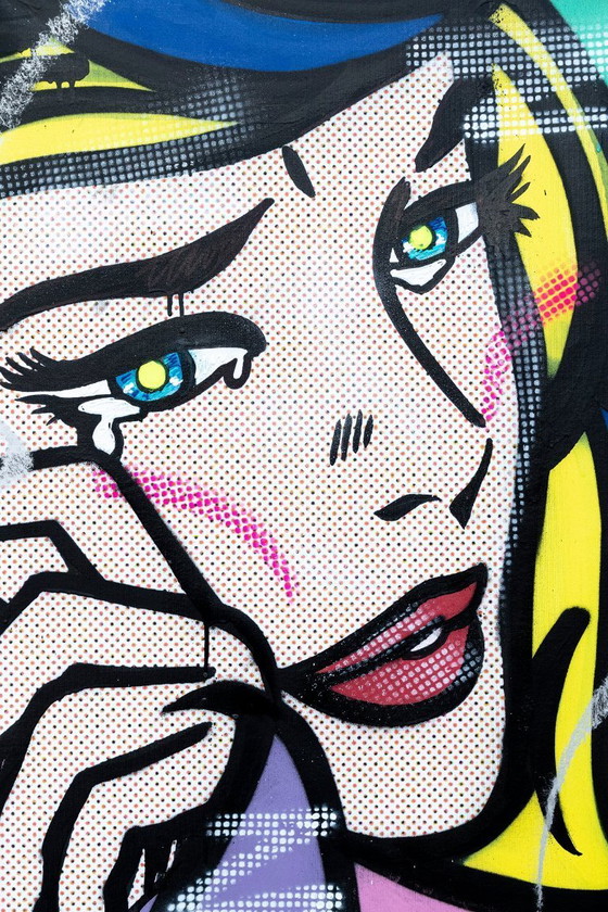 Image 1 of UTOPIA - Crying Girl - Framed artist's lithograph