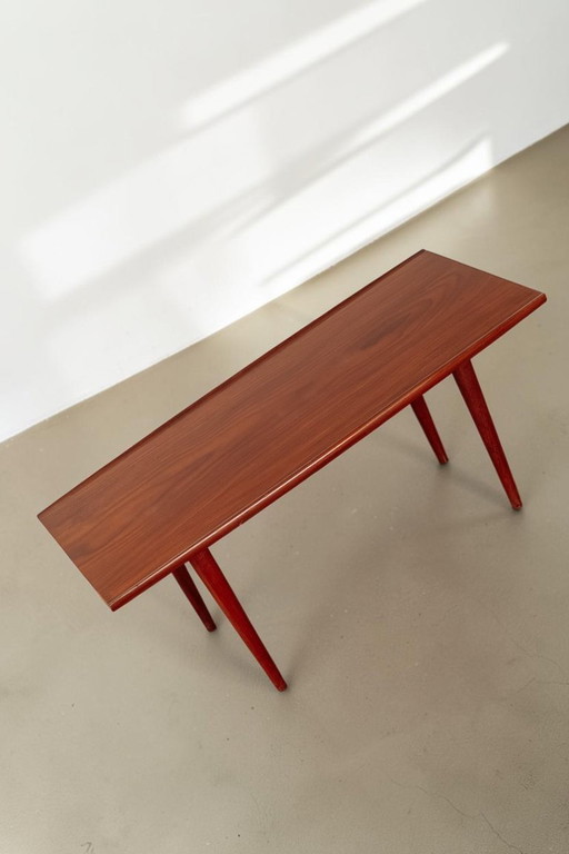 Scandinavische Teak Salontafel Met Tapse Poten – Wood