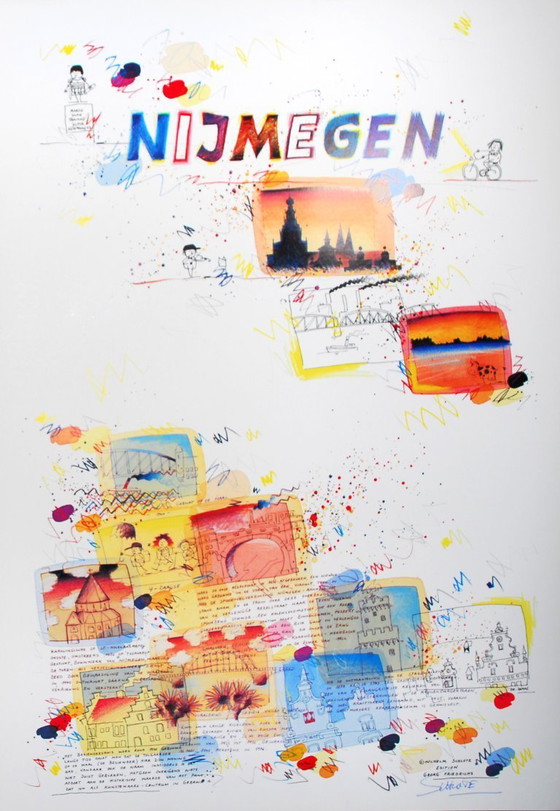 Image 1 of Schlote, Wilhelm - Nijmegen - offset a colori - firmato a mano