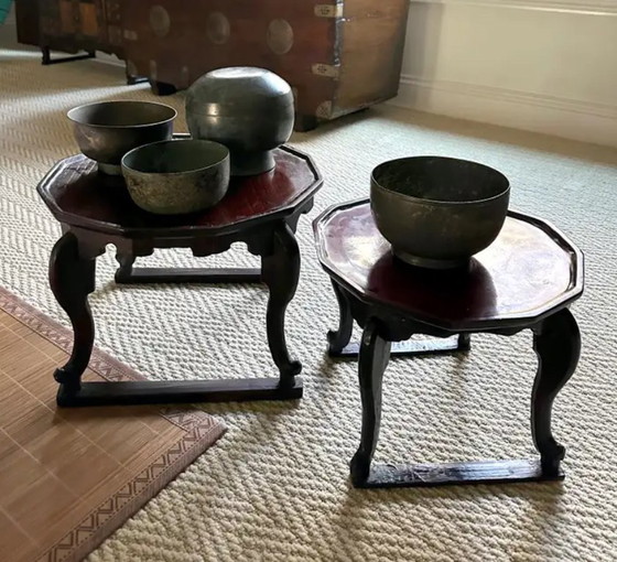 Image 1 of Antieke gelakte houten Soban-tafel uit de Joseon-dynastie, Korea, eind 19e eeuw.