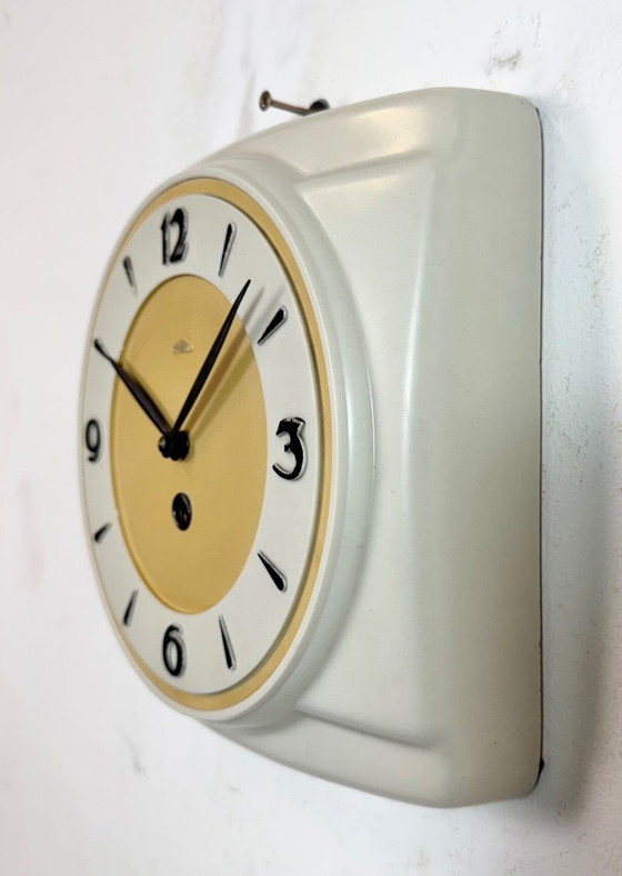 Image 1 of Vintage Beige Bakelite Wall Clock from Prim, 1950s