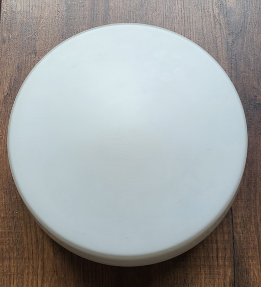 Vintage DKN Leuchte plafonniere large opaline glas wit uit de jaren '60.